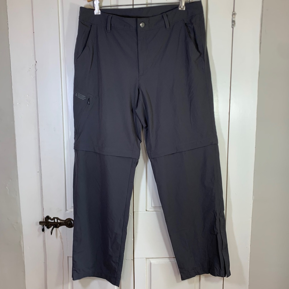 Eastern Mountain Sports EMS Mens Nylon Gray Convertible Hiking Pants 36x32
